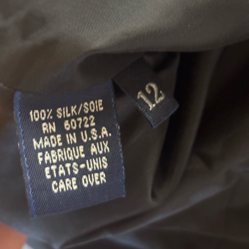 Vintage! Burberry Black silk vest blouse Size 12 - Picture 4 of 5